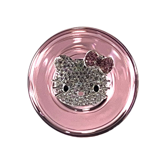 Pink Glass Kitty Plug Base