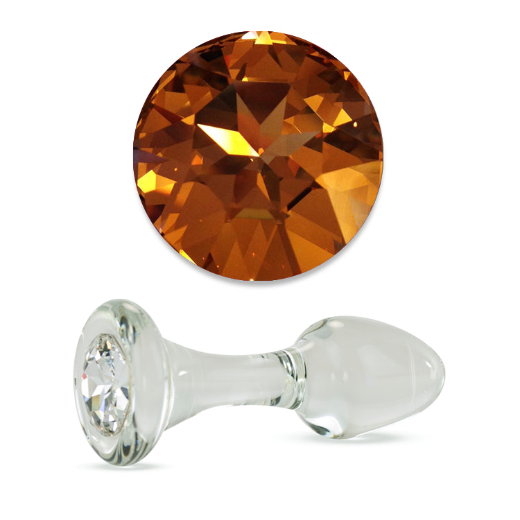 Gold Crystal Delight Glass Plug