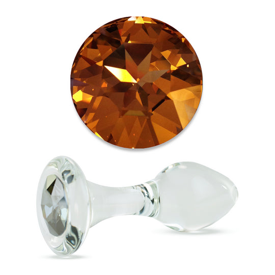 Gold Crystal Delight Glass Plug