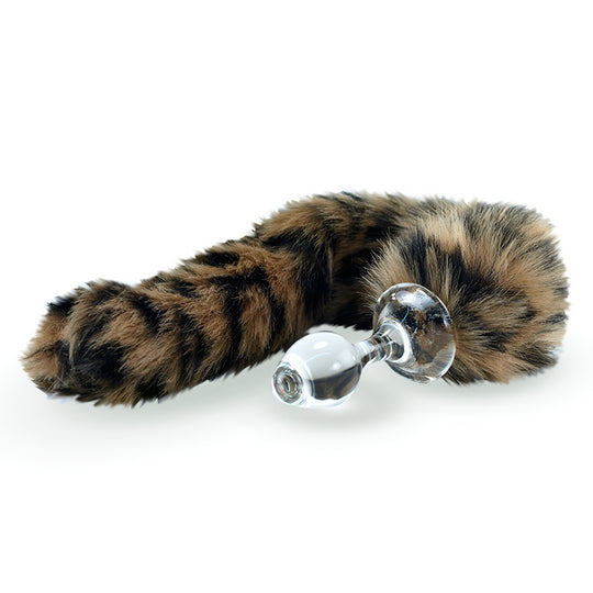 Leopard Crystal Minx Faux Fur Tail Plug