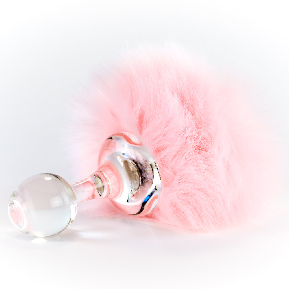 Crystal Delights Pink Magnetic Bunny Tail Plug